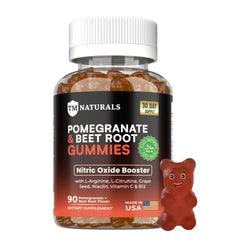 Gomitas TM NATURALS remolacha granada en empaque, sabor agradable para uso diario.