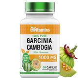 tnvitamins Garcinia Cambogia capsules bottle showing 1000 mg per serving for daily use.