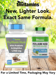 tnvitamins Psyllium Husk Capsules in hand show easy to swallow fiber capsules for daily use