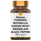tnvitamins Turmeric & Boswellia Complex bottle; two-month supply for daily joint support.
