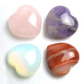 Togous amethyst heart stone for meditation and calm focus.