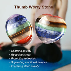 Togous worry stones seven chakra colors align energy centers during meditation