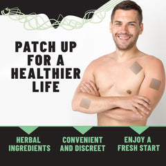 Herbal blend patch delivers natural tobacco extract for steady support.