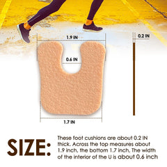 Tomonobu U-Shaped Felt Callus Pad on ball of foot reduces friction.