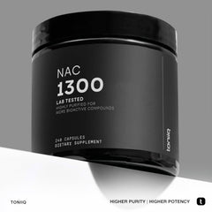 Toniiq NAC packaging front emphasizing trusted NAC supplement