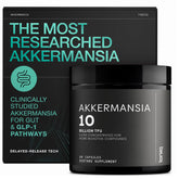 Toniiq Akkermansia probiotic bottle front for daily gut support potential