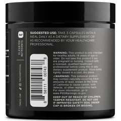 Toniiq Apple Cider Vinegar Capsules bottle back label detailing quality standards.