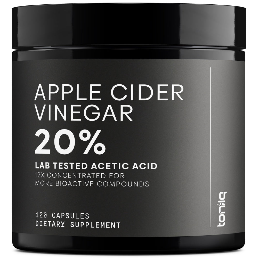 Toniiq Apple Cider Vinegar Capsules bottle for convenient daily wellness.