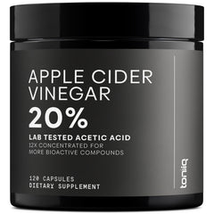 Toniiq Apple Cider Vinegar Capsules bottle for convenient daily wellness.