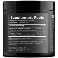 Toniiq Apple Cider Vinegar Capsules close-up of capsules for easy daily intake.