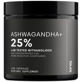Toniiq Ashwagandha 40:1 extract bottle showing high potency for daily support
