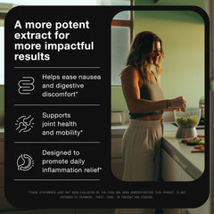 Toniiq Ginger Root Capsules label closeup highlighting 20% gingerols