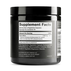 Toniiq Lion's Mane capsules close-up for daily routine and focus