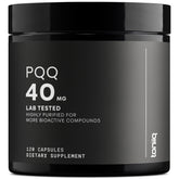 Toniiq PQQ 40mg capsules bottle front view highlighting purity and potency