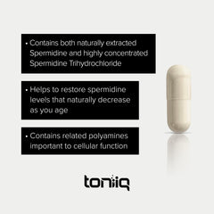 Toniiq trihydrochloride active form shows potent spermidine ingredients