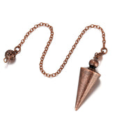 Top Plaza bronze copper spiritual point pendulum head detail for precise divination readings.