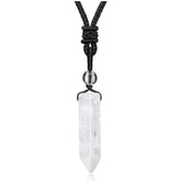 Top Plaza clear quartz necklace with hexagonal pendant for everyday style