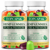 TOPCAPAK hemp gummies bottle 2-pack for nightly routines