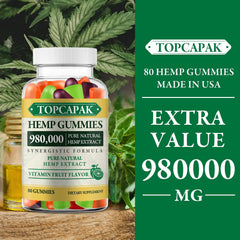 TOPCAPAK gummies pack front for easy evening use