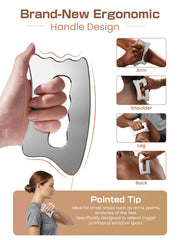 TOPhld muscle scraper tool in use for therapeutic massage on tense areas.