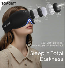 TOPOINT Bluetooth sleep headphones enable immersive audio.