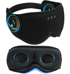 TOPOINT sleep mask shows 6-layer blackout for travel-dark sleep.
