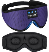 TOPOINT sleep mask with Bluetooth 5.4 and 3D eye contour for comfortable wear.