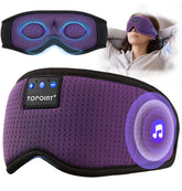 TOPOINT Sleep Mask with Bluetooth headphones for hands-free audio during travel