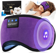 TOPOINT Sleep Mask with Headphones for travel and relaxed sleep.