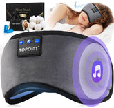 TOPOINT Sleep Mask with Headphones light-blocking design for restful sleep.