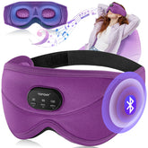 TOPOINT sleep mask with Bluetooth headphones blocks light while delivering audio for travel.