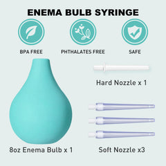 TopQuaFocus ducha anal-vaginal con puntas para higiene íntima segura.