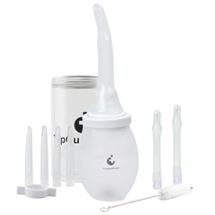 TopQuaFocus enema bulb transparent container for easy liquid visibility.
