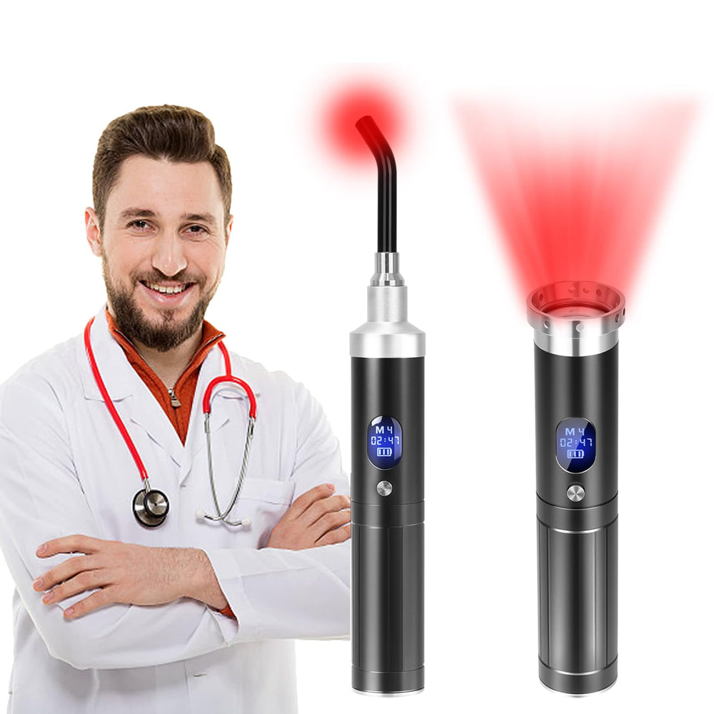 Topvent red light device with face tip attached for facial care