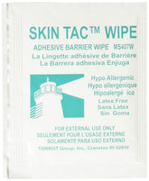 Torbot Skin-Tac-H barrier wipes box showing clear, latex-free adhesion barrier for skin.