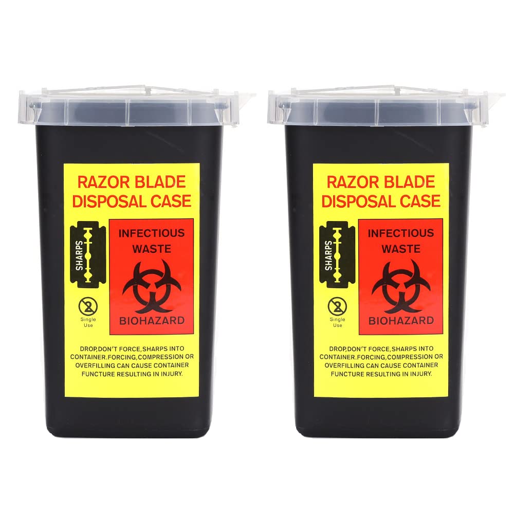 TorSor sharps container two-pack with snap-top lid for safe disposal.