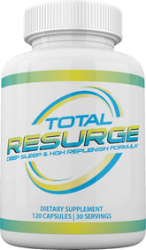 Total Resurge bottle front view highlighting deep sleep support.