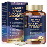 Totaria 25in1 sea moss bottle front, convenient daily wellness support.