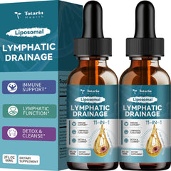 Totaria 2Pack bottle of liposomal lymphatic drops for daily support