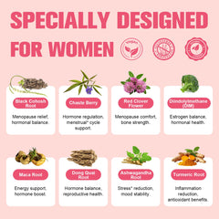 Totaria Complete Menopause label detail noting vegan, non-GMO and allergen information.