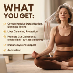 Totaria detox ingredients packaging emphasizes seven natural detox components.