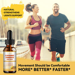 Totaria glucosamine chondroitin drops label close-up highlighting premium formula
