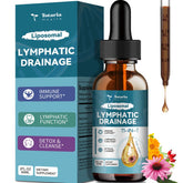 Totaria Liposomal Lymphatic Drops bottle on a clean counter with herbal notes.
