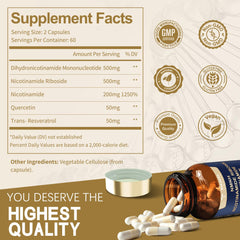 Totaria NMNH bottle label showing high-potency NMNH with nicotinamide.
