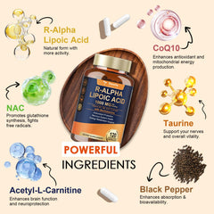 Totaria R-ALA capsules provide convenient nerve support for on the go.