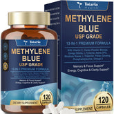 Totaria USP Methylene Blue bottle showing brain-boosting capsules for focus and memory