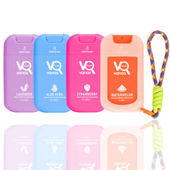 Touch Vanas Watermelon scent sanitizer spray bottle for on-the-go freshness.