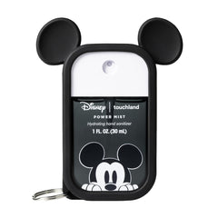 Touchland Disney sanitizer bottle highlighting hydrating formula for daily use.