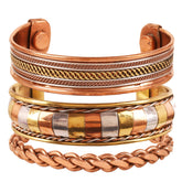 Touchstone copper bracelet set design A for men and women, versatile wear