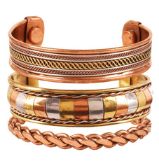 Touchstone copper bracelet set design A for men and women, versatile wear